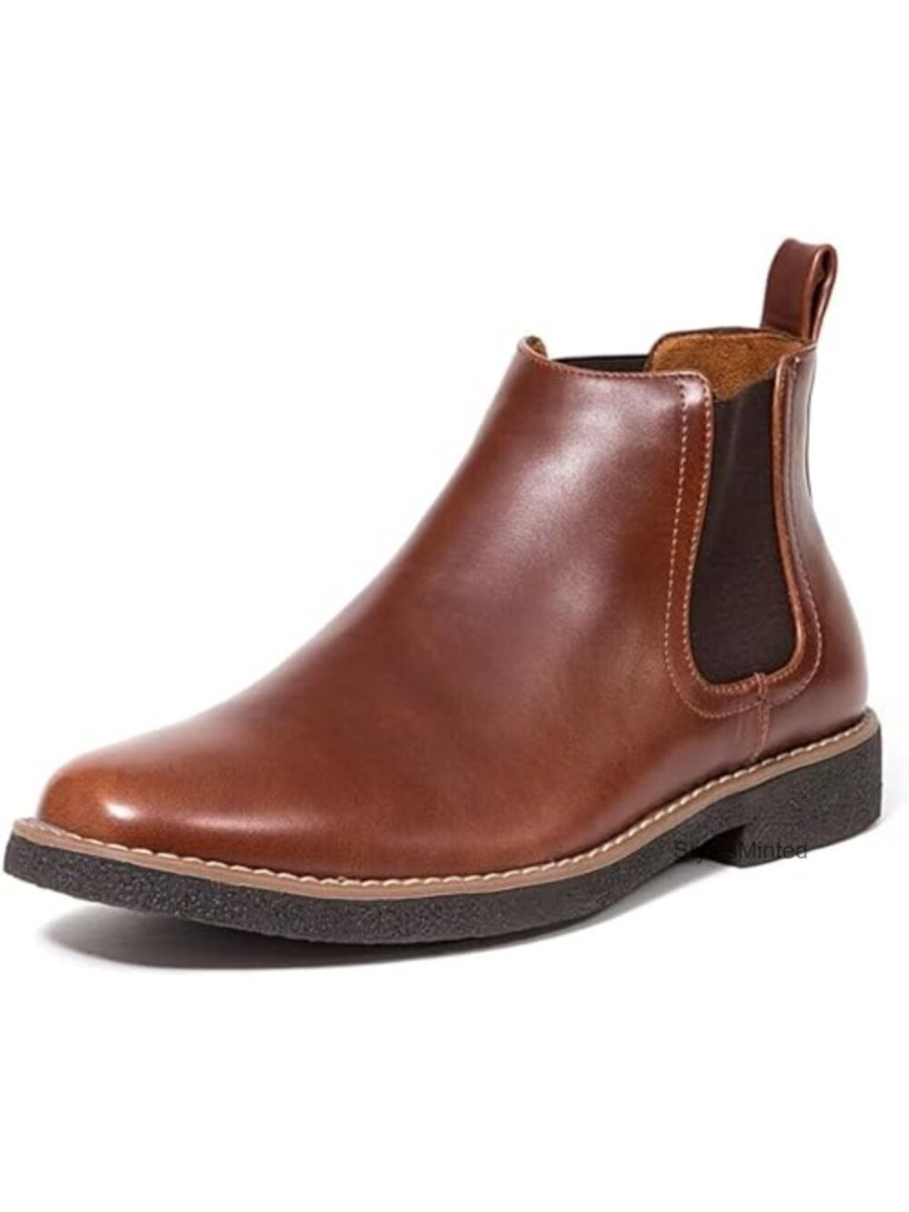 Men's Chelsea Ankle Boots Faux Leather Memory Foam Pull-On Dress